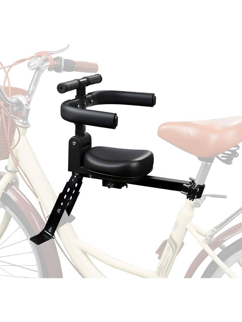 OUSEXI Front Mount Child Bike Seat Guardrail Footrest Safety Belt BLACK2